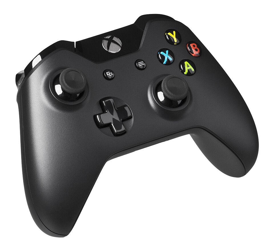 Control Xbox One negro visto de frente.